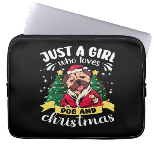Dog Christmas - Just a Girl who Loves Dog and Chri Laptop Sleeve