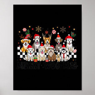 Dog Christmas Merry Woofmas Dog Lover New Year Poster