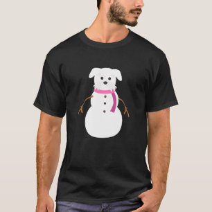 Dog  Christmas 'miniature Schnauzer Snowman' Chris T-Shirt