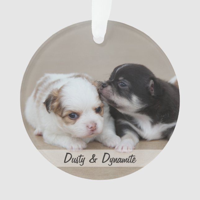 Dog Christmas Ornaments Acrylic Add Photo (Front)