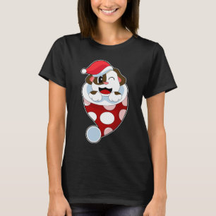 Dog Christmas Santa hat T-Shirt