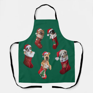 Dog Christmas Stocking Apron