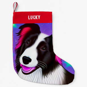 DOG Christmas Stocking with name.