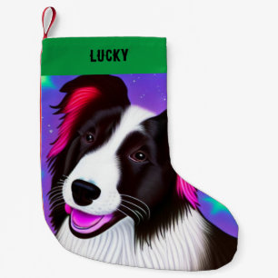 DOG Christmas Stocking with name.