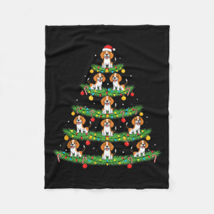 Dog Christmas Tree, Beagle Puppy Holiday Design Fo Fleece Blanket