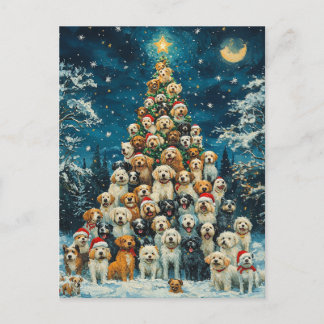 Dog Christmas Tree Postcard