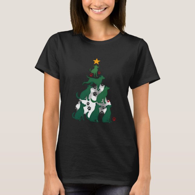 Dog Christmas Tree Shirt - Dog Christmas (2) (Front)