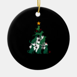 Dog Christmas Tree Shirt - Dog Christmas (2) Ceramic Tree Decoration