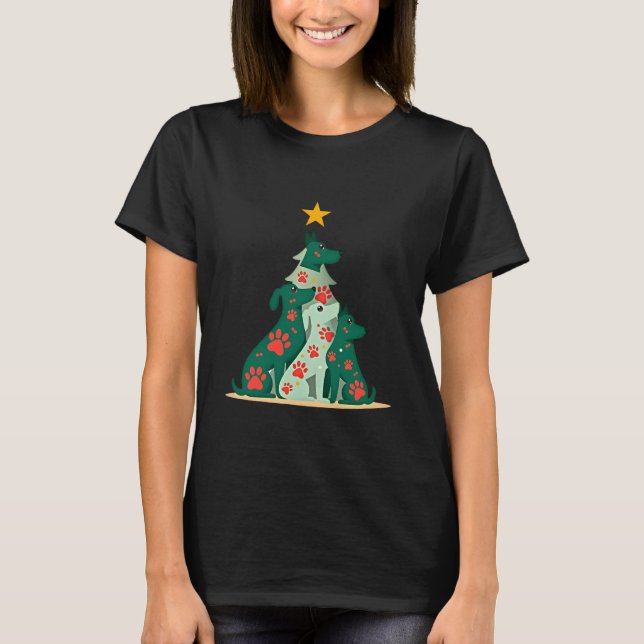 Dog Christmas Tree Shirt - Dog Christmas (3) (Front)