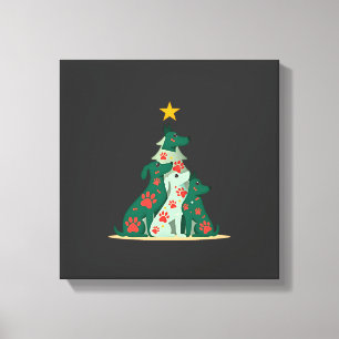 Dog Christmas Tree Shirt - Dog Christmas (3) Canvas Print