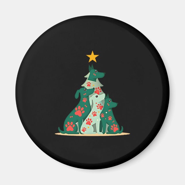 Dog Christmas Tree Shirt - Dog Christmas (3) Magnet (Front)