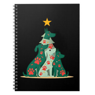 Dog Christmas Tree Shirt - Dog Christmas (3) Notebook