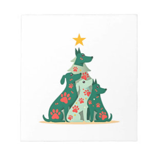 Dog Christmas Tree Shirt - Dog Christmas (3) Notepad
