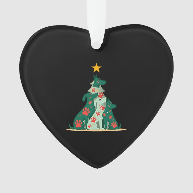 Dog Christmas Tree Shirt - Dog Christmas (3) Ornament (Front)