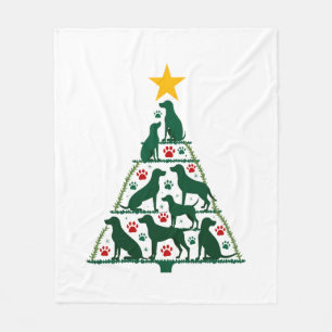 Dog Christmas Tree Shirt - Dog Christmas (4) Fleece Blanket