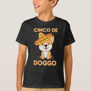 Dog Cinco De Doggo Mexican Sombrero Corgi T-Shirt