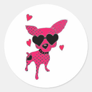 dog classic round sticker
