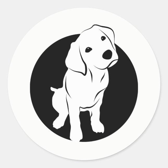 Dog Classic Round Sticker (Front)