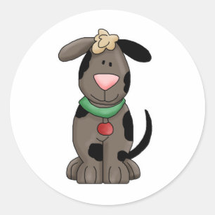 dog classic round sticker