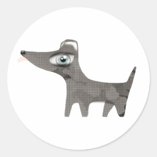 DOG CLASSIC ROUND STICKER