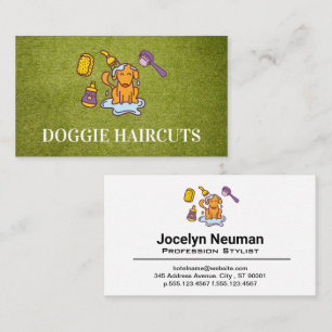 Dog Cleaning and Grooming Business Card