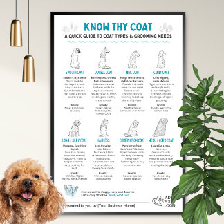 Dog Coat Types Chart - Groomers Wall Art 