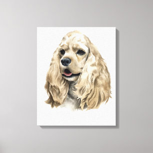 Dog Cocker Spaniel !Beautifull portrait on canvas! Canvas Print