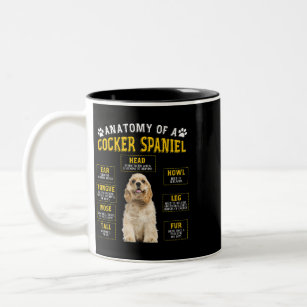 Dog Cocker Spaniel Funny Anatomy Cocker Spaniel Gi Two-Tone Coffee Mug