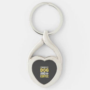 Dog Coffee Lover Powered By Design Key Ring
