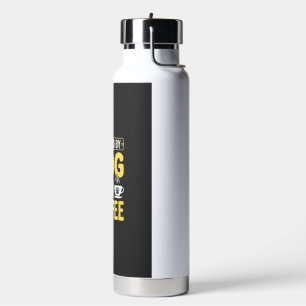 Dog Coffee Lover Powered By Design Water Bottle