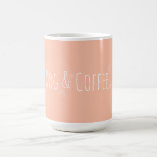 Dog & Coffee Orange Coral Mug