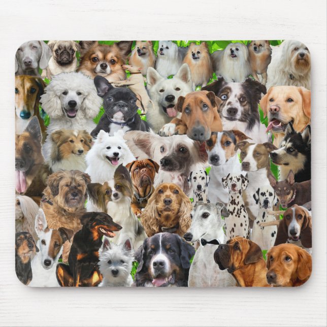 Dog Collage Mouse Mat (Front)