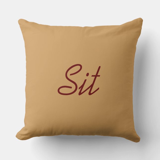 Dog Command Pillow- Sit Cushion (Front)