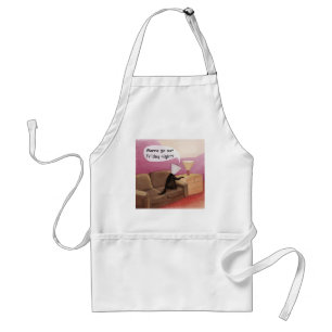 Dog Cone Dating Funny Cartoon Standard Apron