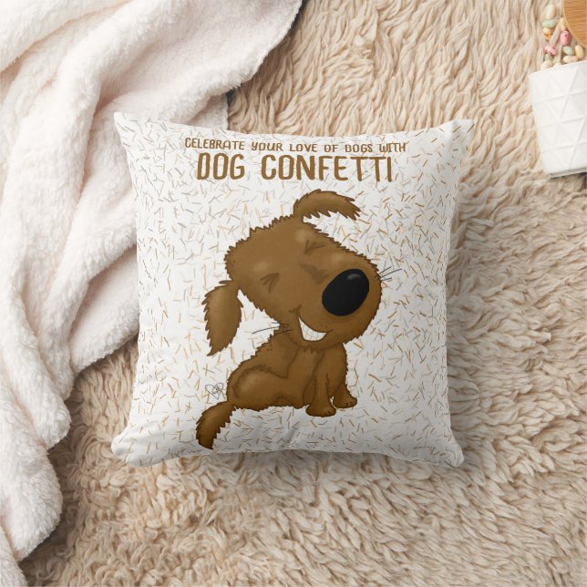 Dog Confetti Shedding Dog Cushion (Blanket)