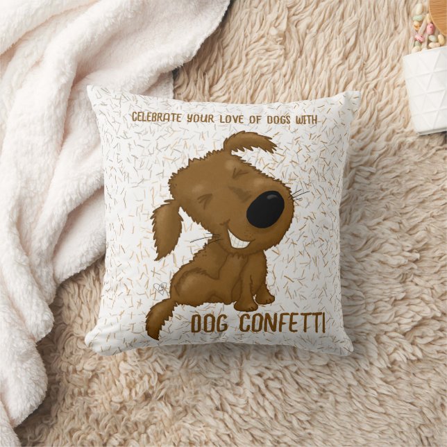Dog Confetti Shedding Dog Cushion (Blanket)