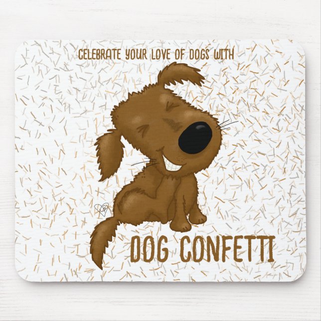 Dog Confetti Shedding Dog Mouse Mat (Front)
