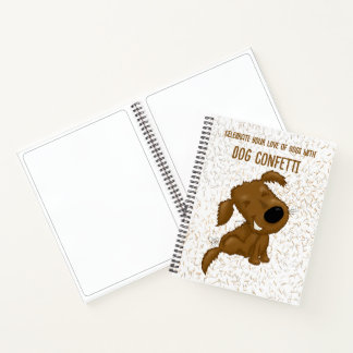 Dog Confetti Shedding Dog Notebook