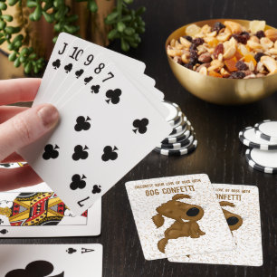 Dog Confetti Shedding Dog Playing Cards