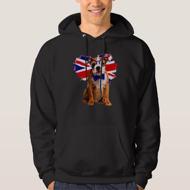 Dog  Cool English Bulldog Hoodie (Front)