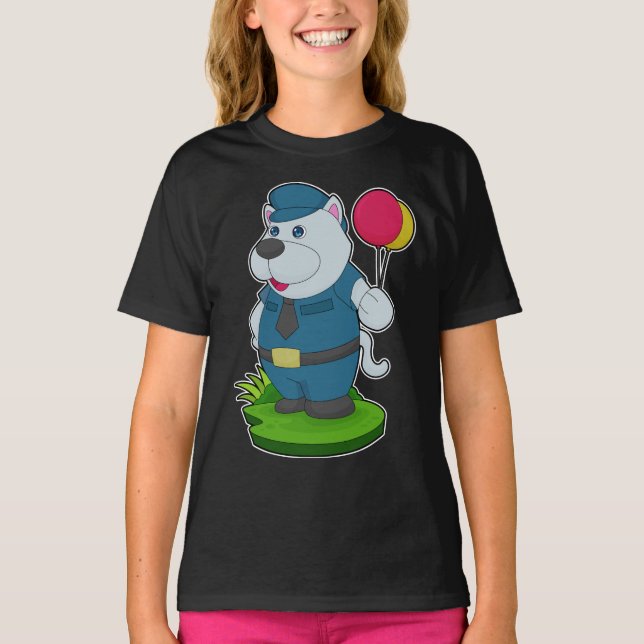 Dog Cop Balloon Police T-Shirt (Front)