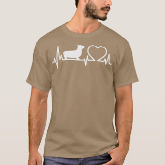 Dog Corgi Heartbeat  Funny Corgi Dog Lover  T-Shirt