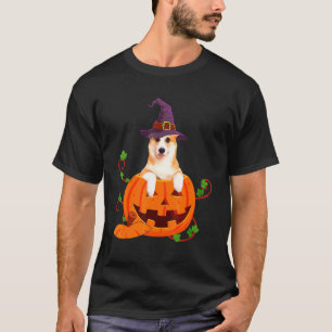 Dog Corgi Pumpkin Halloween T-Shirt