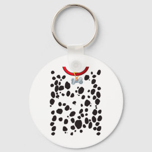 Dog Costume Dalmations Spots Puppy Print Halloween Key Ring