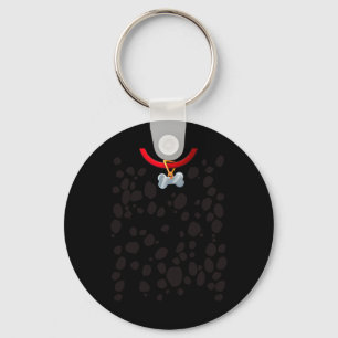 Dog Costume Dalmations Spots Puppy Print Halloween Key Ring