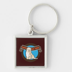 Dog coton de tulear key ring