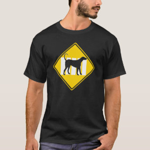 DOG CROSSING ROAD SIGN T-Shirt