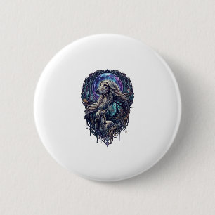 Dog Crystal Moon Enchanted Forest_1 6 Cm Round Badge