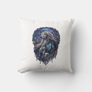 Dog Crystal Moon Enchanted Forest_1 Cushion