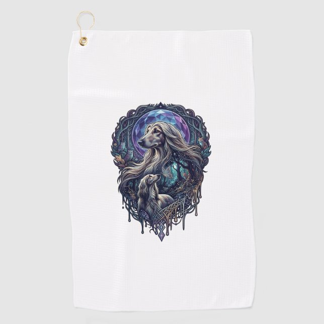 Dog Crystal Moon Enchanted Forest_1 Golf Towel (Front)